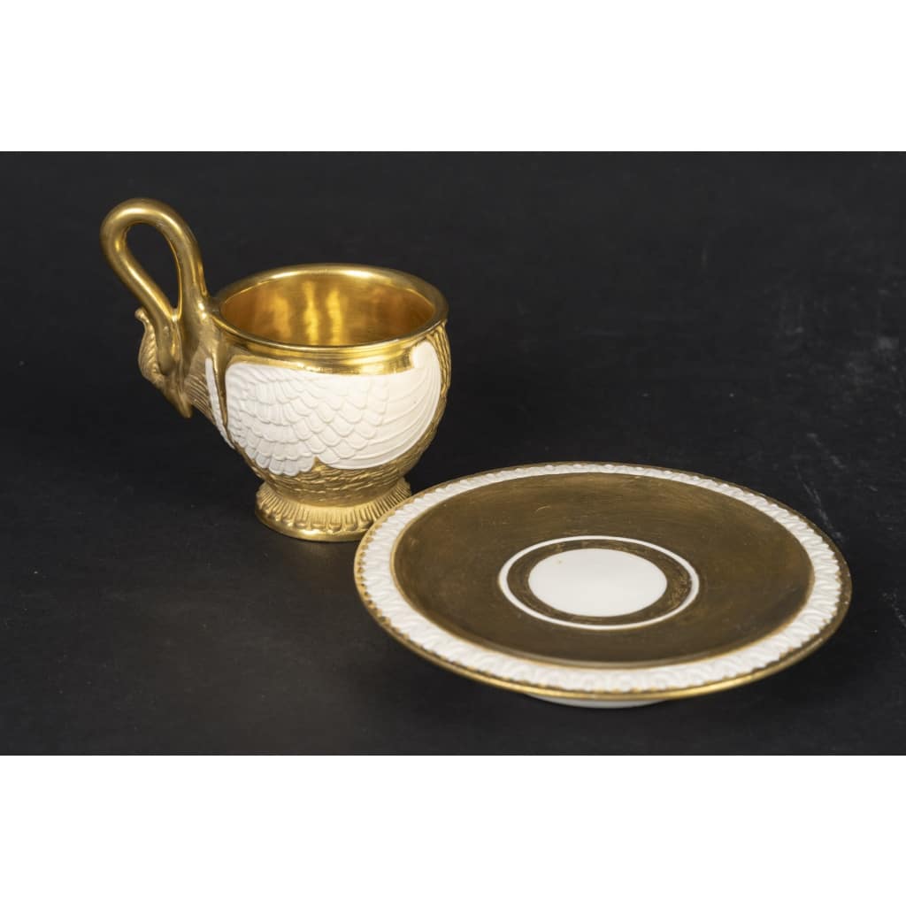 Tasse cygne blanche et or Dagoty Paris 3