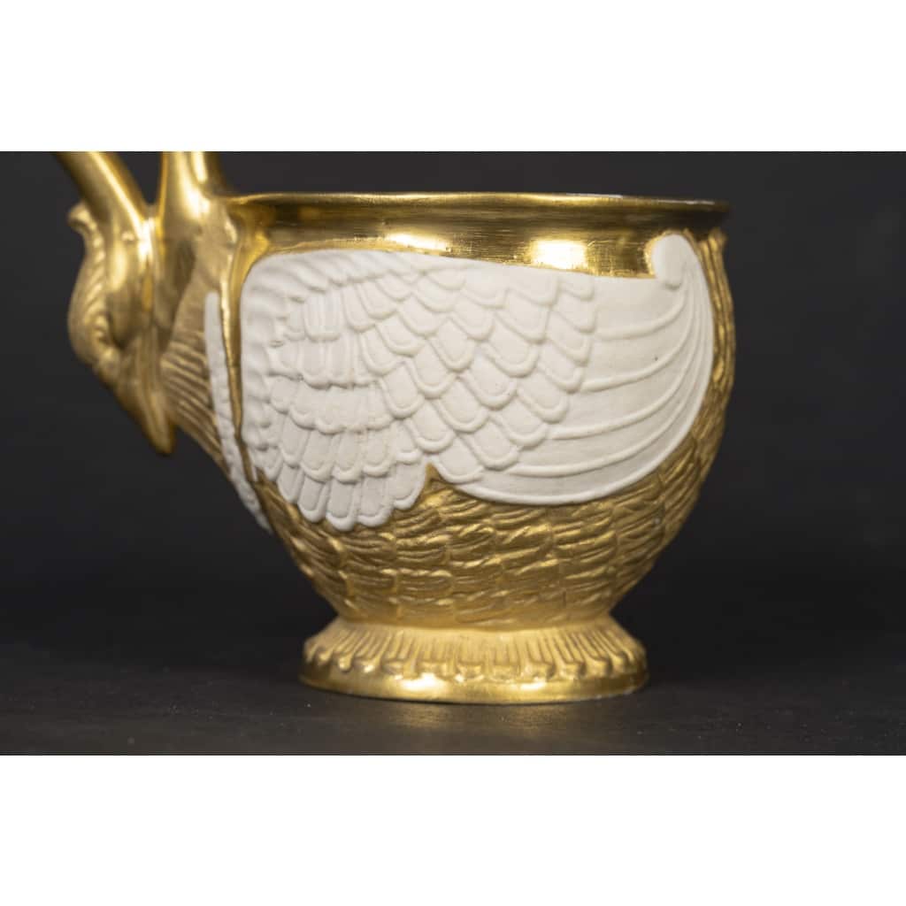 Tasse cygne blanche et or Dagoty Paris 8