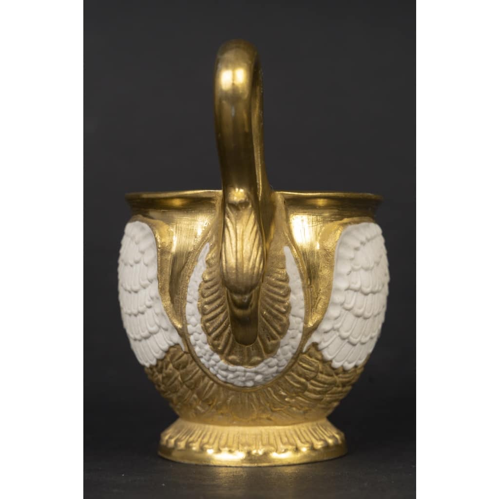 Tasse cygne blanche et or Dagoty Paris 7
