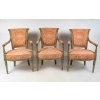 Série de trois fauteuils en hêtre laqué vert d’époque Directoire (1795-1799) 12 Série de trois fauteuils en hêtre laqué vert d’époque Directoire (1795-1799) 12