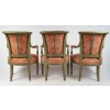 Série de trois fauteuils en hêtre laqué vert d’époque Directoire (1795-1799) 19 Série de trois fauteuils en hêtre laqué vert d’époque Directoire (1795-1799) 19