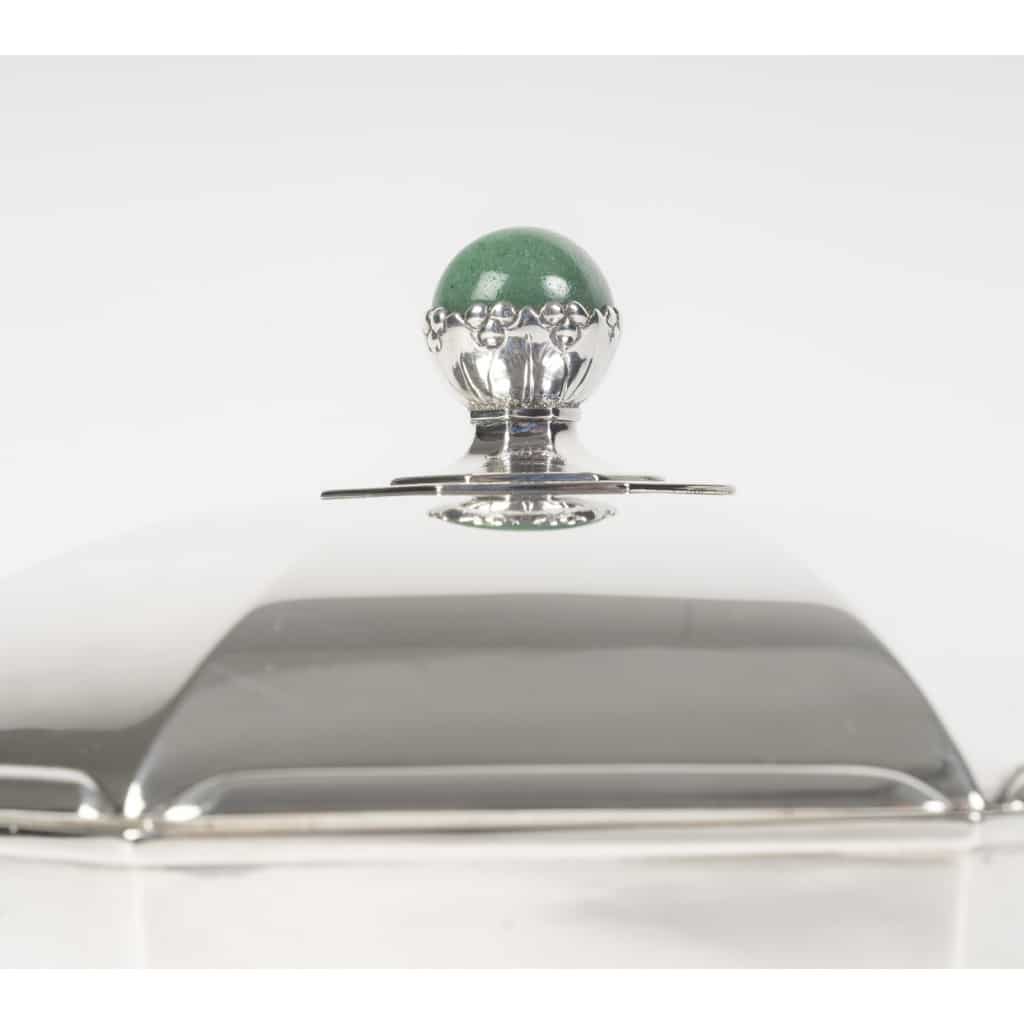 Orfèvre LEROY – Légumier en argent massif octogonal Epoque ART DECO 3 Orfèvre LEROY – Légumier en argent massif octogonal Epoque ART DECO 3