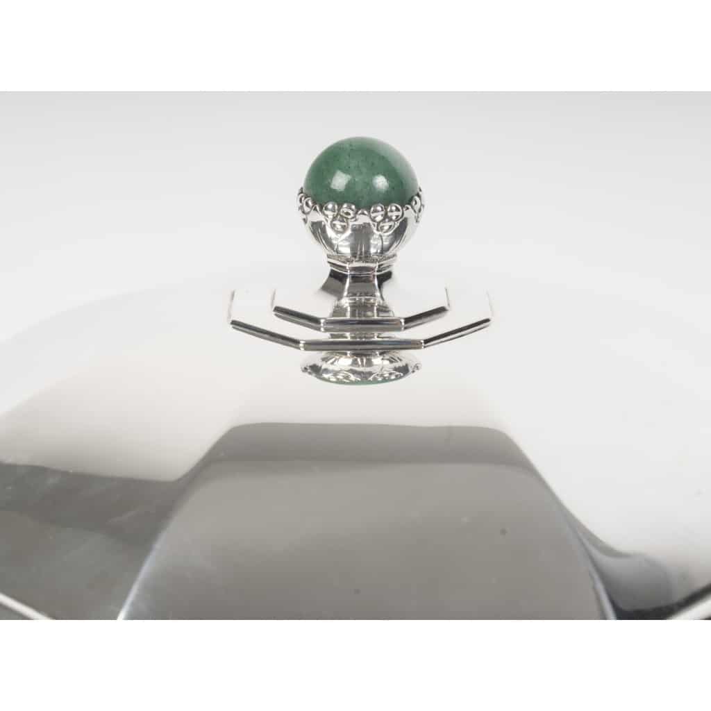 Orfèvre LEROY – Légumier en argent massif octogonal Epoque ART DECO 12 Orfèvre LEROY – Légumier en argent massif octogonal Epoque ART DECO 12