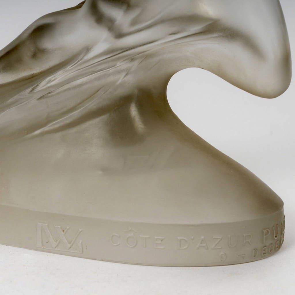 Statuette « Côte d’Azur – Pullman Express » verre blanc de René LALIQUE 8 Statuette « Côte d’Azur – Pullman Express » verre blanc de René LALIQUE 8