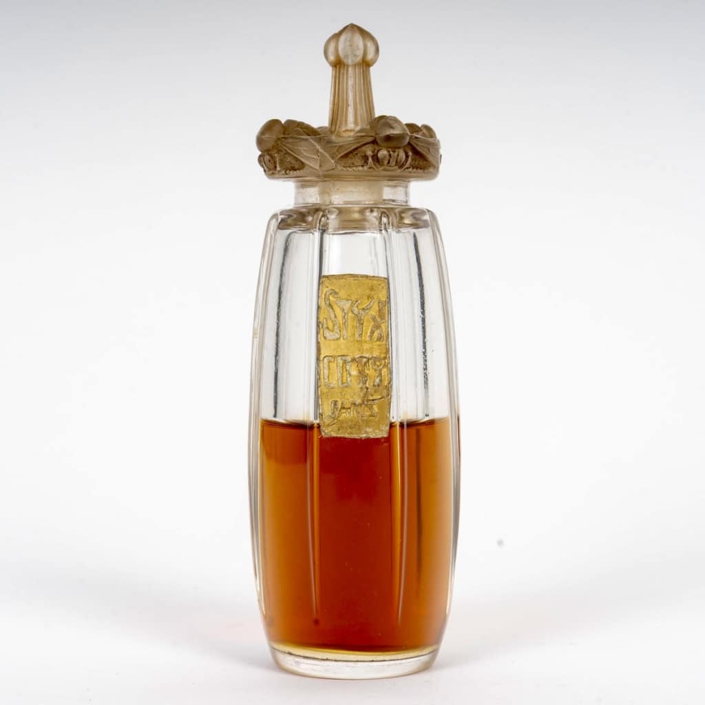 Flacon « Styx » verre blanc patiné sépia de René LALIQUE pour Coty 2