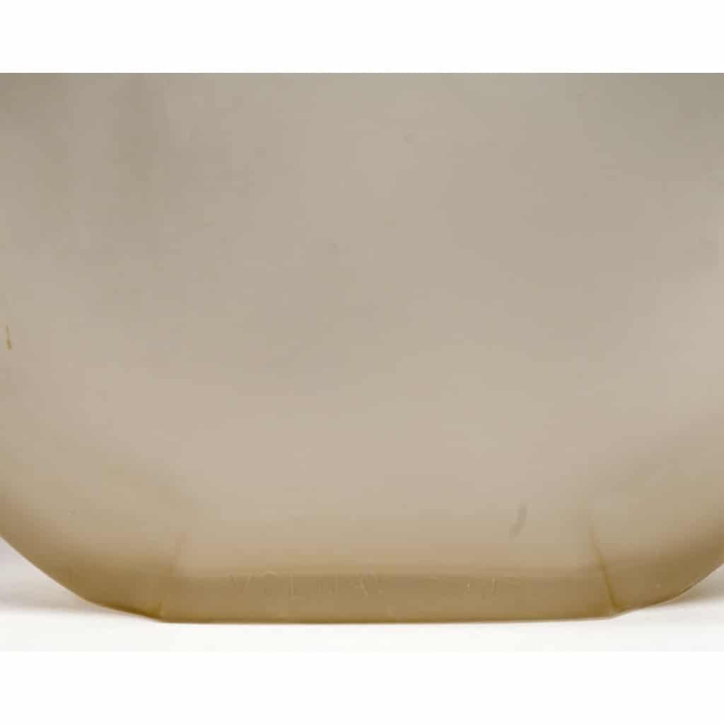 Vase « Deux Moineaux Dormant » verre blanc patiné gris de René LALIQUE 7 Vase « Deux Moineaux Dormant » verre blanc patiné gris de René LALIQUE 7