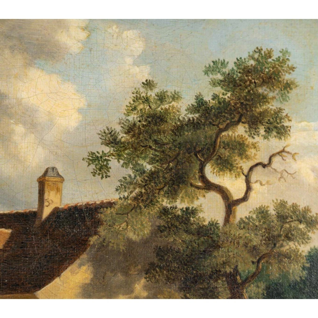 Jean-Louis Demarne (1744-1829) Halte chez le Marechal Ferrant huile sur toile vers 1824 7