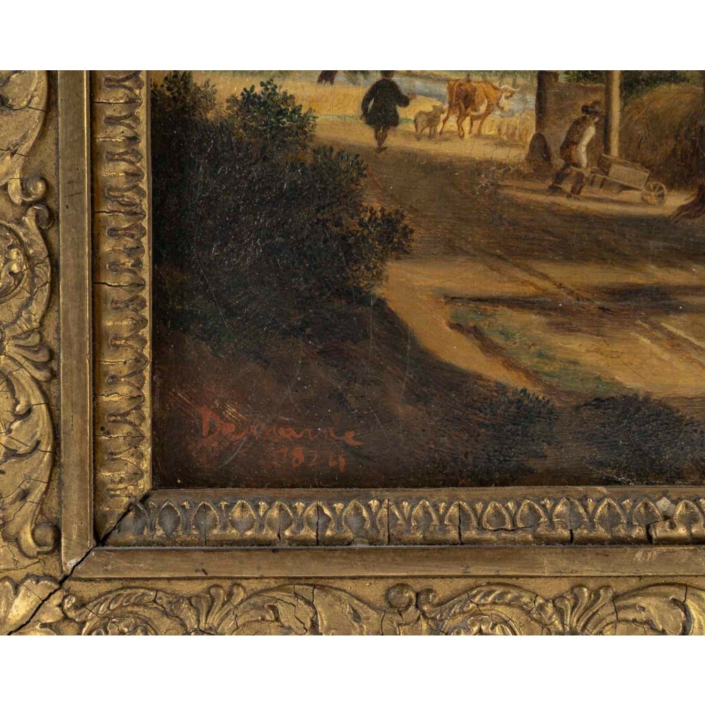 Jean-Louis Demarne (1744-1829) Halte chez le Marechal Ferrant huile sur toile vers 1824 8