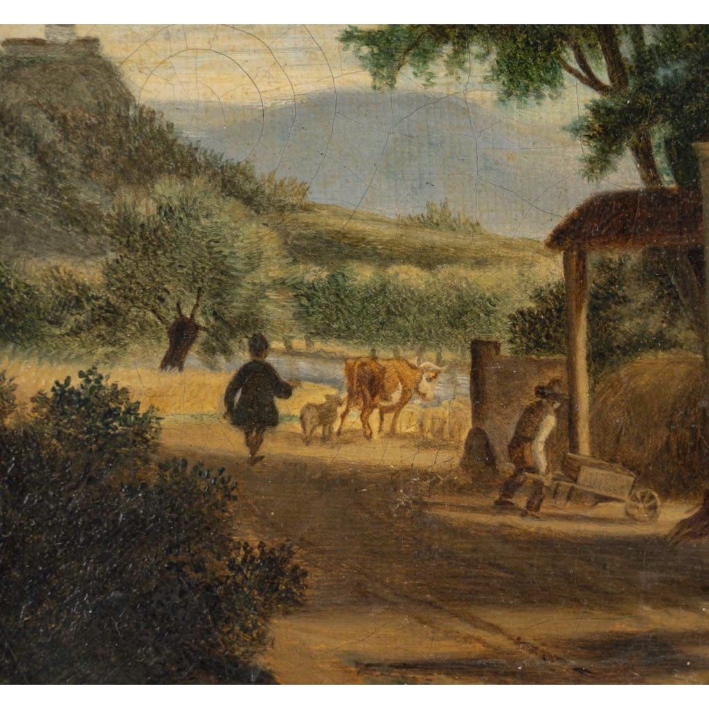 Jean-Louis Demarne (1744-1829) Halte chez le Marechal Ferrant huile sur toile vers 1824 9