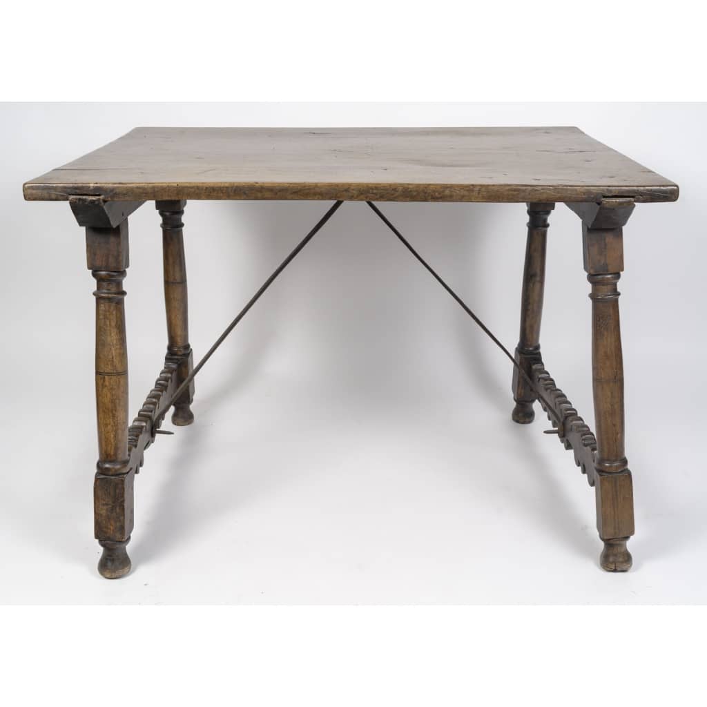 Table Bureau Espagnole en noyer du XVIIIème siècle 7