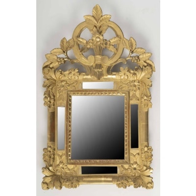 Petit miroir à parecloses d’époque Régence (1715-1724), XVIIIe siècle.