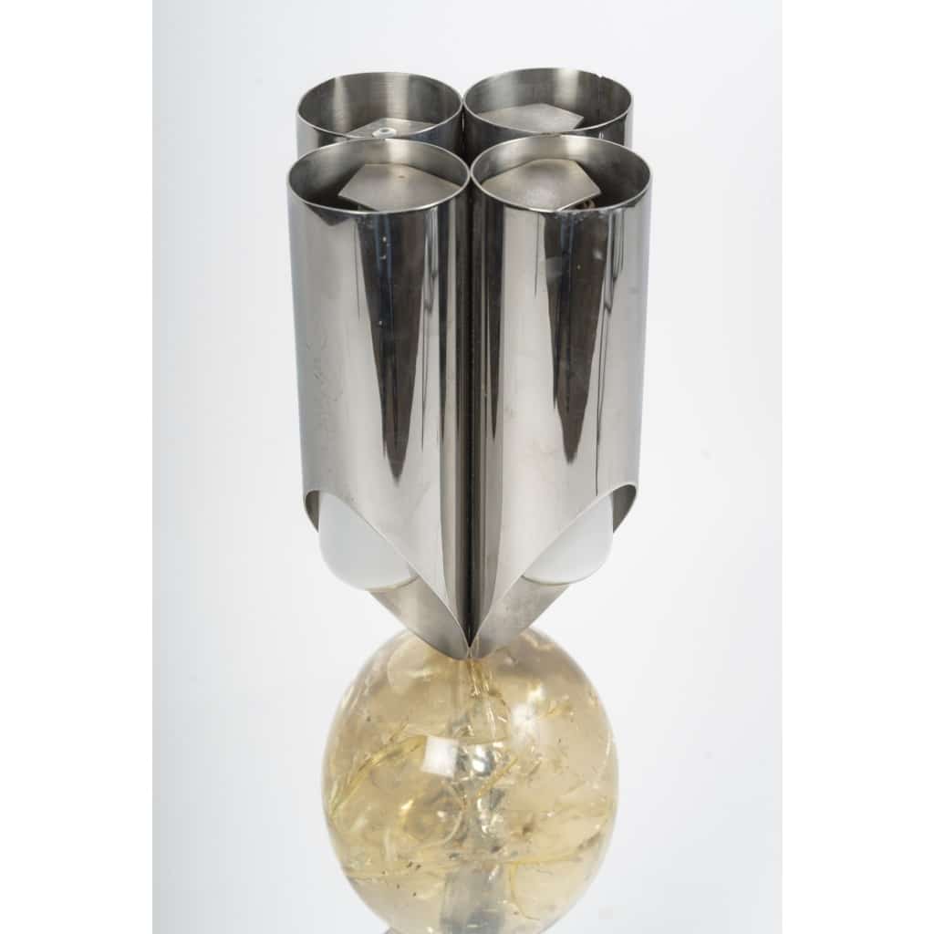 Lampe « Orgue Oeuf » par la maison CHARLES, années 1970 3 Lampe « Orgue Oeuf » par la maison CHARLES, années 1970 3