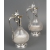 BOIN TABURET Paire d’aiguières en argent et cristal taillé Époque 1880 -1900 31