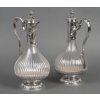 BOIN TABURET Paire d’aiguières en argent et cristal taillé Époque 1880 -1900 39