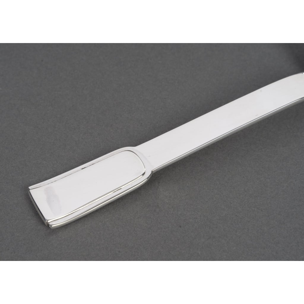 Jean PUIFORCAT Cuillère à sauce en argent massif Epoque ART DECO 6