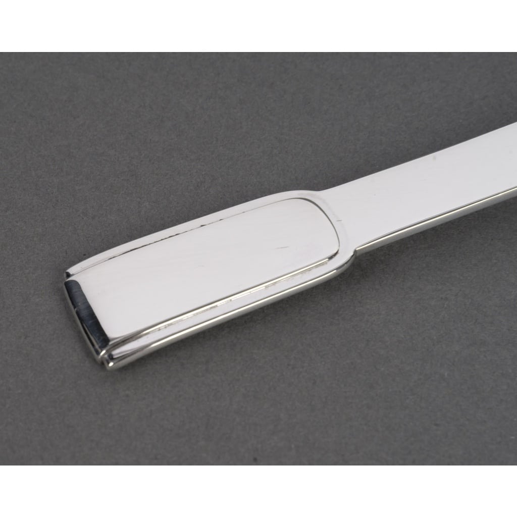 Jean PUIFORCAT Cuillère à sauce en argent massif Epoque ART DECO 9