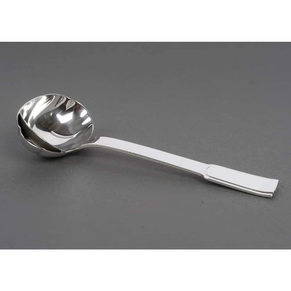 Jean PUIFORCAT Cuillère à sauce en argent massif Epoque ART DECO 13