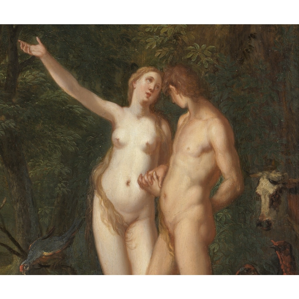 Adam et Eve dans les jardins d’Eden – Entourage d’Abraham Bloemaert (1564/66 – 1651) 4