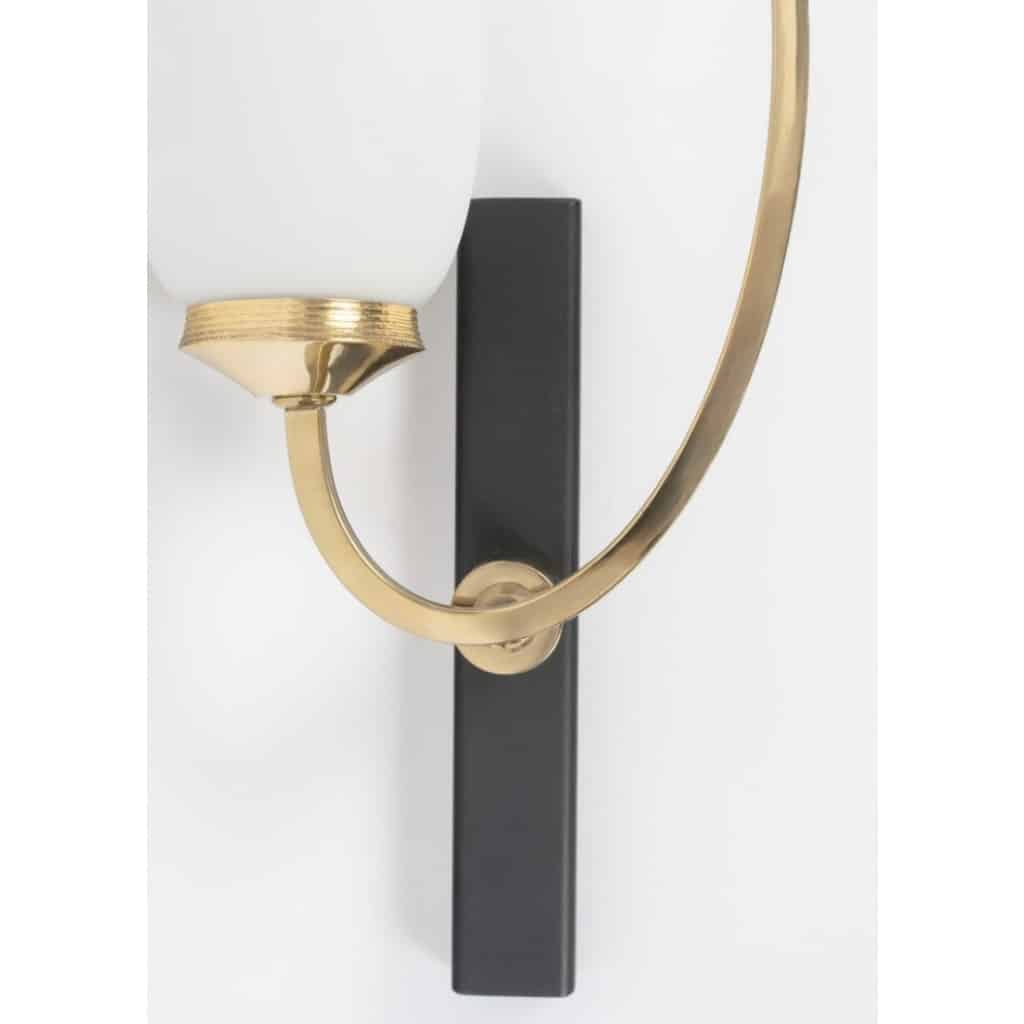 1950 Paire d’appliques murales Maison Lunel 3