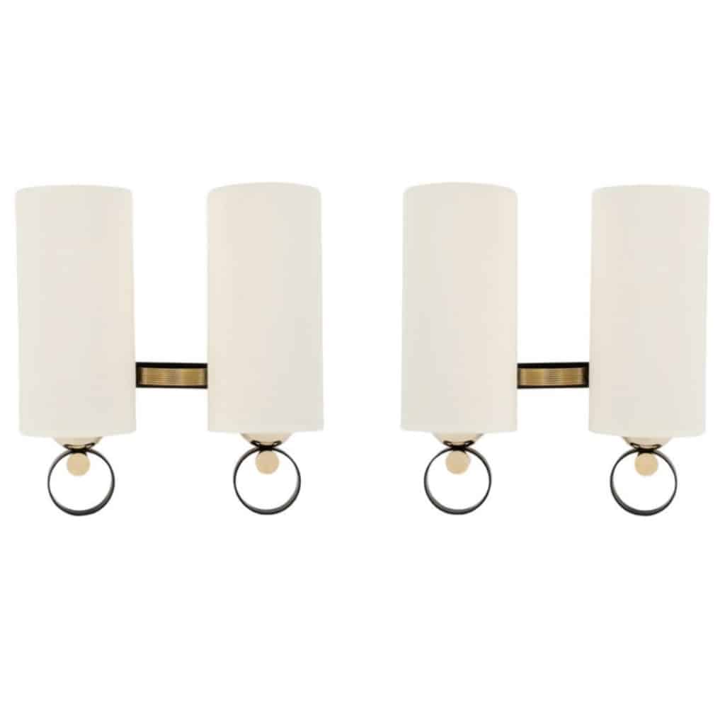 1950 Paire d’appliques murales Maison Lunel 2