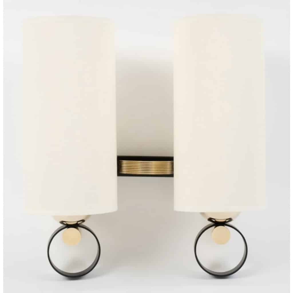 1950 Paire d’appliques murales Maison Lunel 8