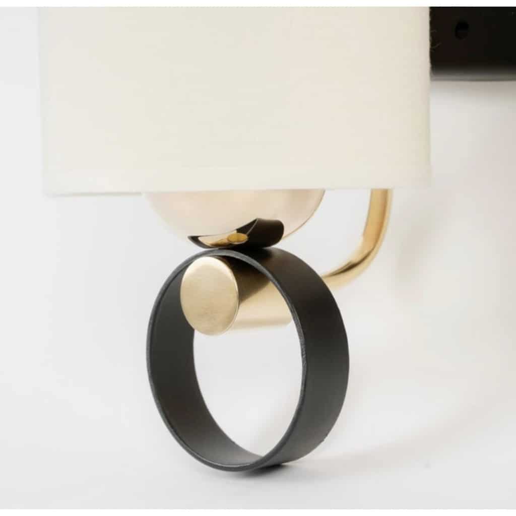 1950 Paire d’appliques murales Maison Lunel 5