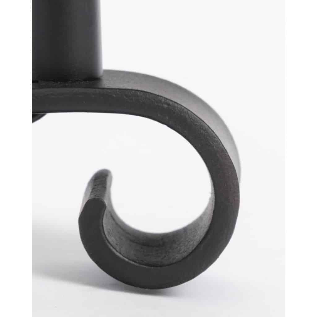 1960 Paire d’appliques murales en fer forgé Maison Bataillard 3