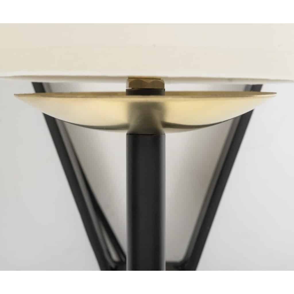 1960 Paire d’appliques murales en fer forgé Maison Bataillard 7