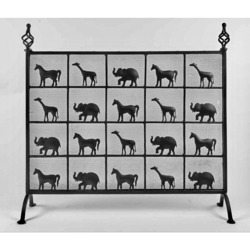 1950 Pare-feu en fer forgé des Ateliers Marolles 2