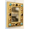 1960 Miroir en céramique dorée imitant des bijoux intégrés, signé François Lembo 13 1960 Miroir en céramique dorée imitant des bijoux intégrés, signé François Lembo 13