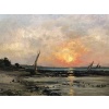 DAUBIGNY Karl Soleil couchant en bord de mer Huile sur toile signée datée dédicacée Certificat d’authenticité. 22 DAUBIGNY Karl Soleil couchant en bord de mer Huile sur toile signée datée dédicacée Certificat d’authenticité. 22