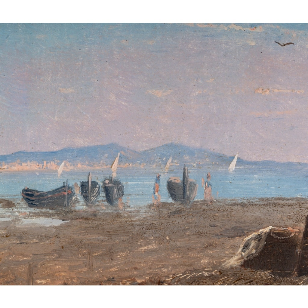 Frank William Warwick Topham (1838-1924) Capri La réparation des filets huile sur panneau vers 1863 7 Frank William Warwick Topham (1838-1924) Capri La réparation des filets huile sur panneau vers 1863 7