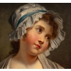 Jean-Baptiste Greuze (d’après) Jeune fille au bonnet blanc huile sur toile vers 1850-1880 13
