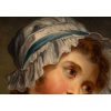 Jean-Baptiste Greuze (d’après) Jeune fille au bonnet blanc huile sur toile vers 1850-1880 15