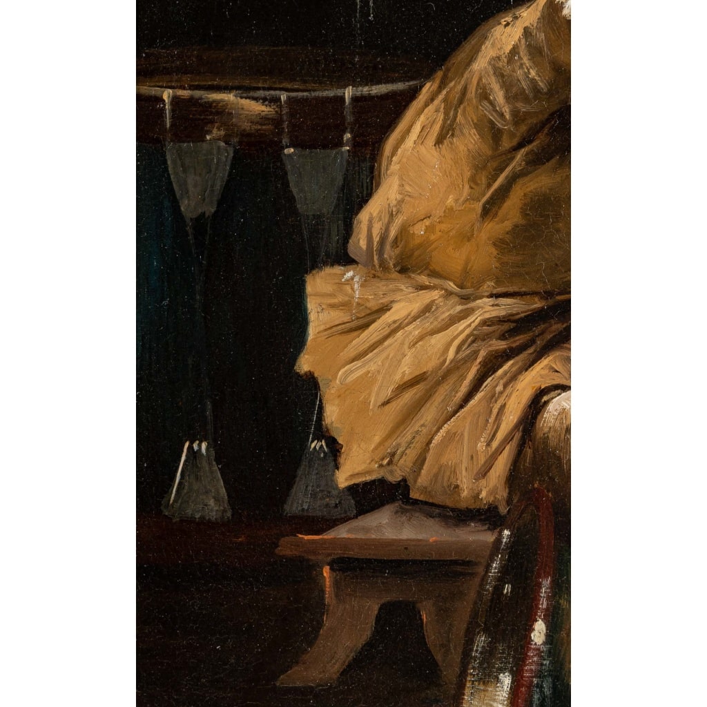 Henry Schouten (1857–1927) Singerie au cirque, huile sur toile vers 1890 4