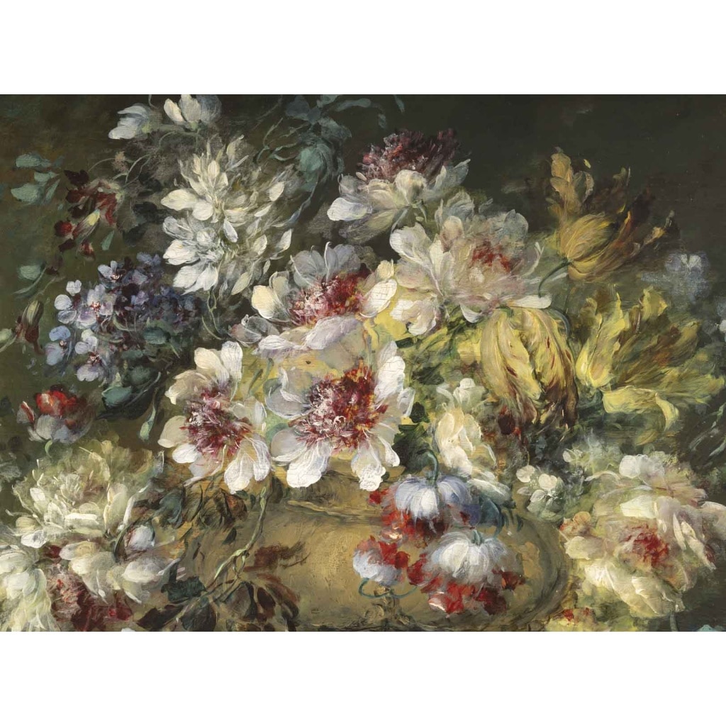 « Fausto ANTONIOLI (1814-1882) Bouquet de fleurs dans une vasque 8
