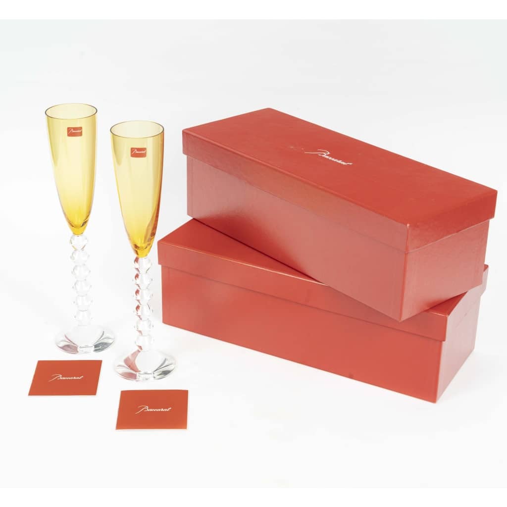 Cristallerie de Baccarat, 2 Flûtes modèle Véga Flutissimo, neuves dans leurs coffrets 8 Cristallerie de Baccarat, 2 Flûtes modèle Véga Flutissimo, neuves dans leurs coffrets 8