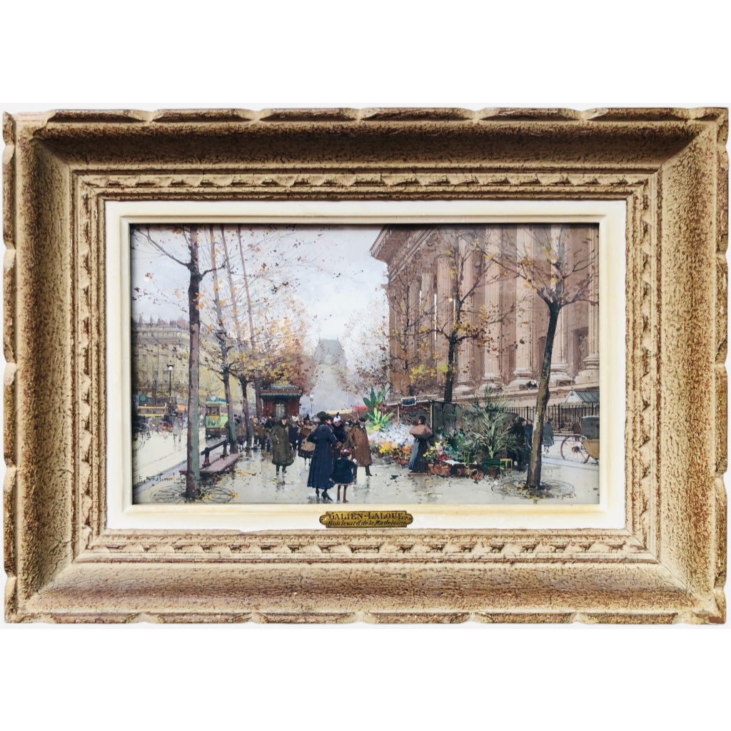 GALIEN LALOUE Peinture Française 20è Paris Le marché aux fleurs de La Madeleine Certificat 2 GALIEN LALOUE Peinture Française 20è Paris Le marché aux fleurs de La Madeleine Certificat 2