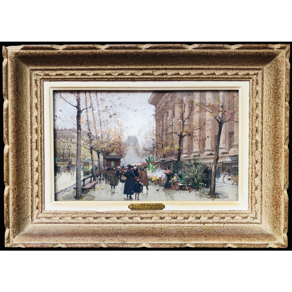 GALIEN LALOUE Peinture Française 20è Paris Le marché aux fleurs de La Madeleine Certificat 11 GALIEN LALOUE Peinture Française 20è Paris Le marché aux fleurs de La Madeleine Certificat 11
