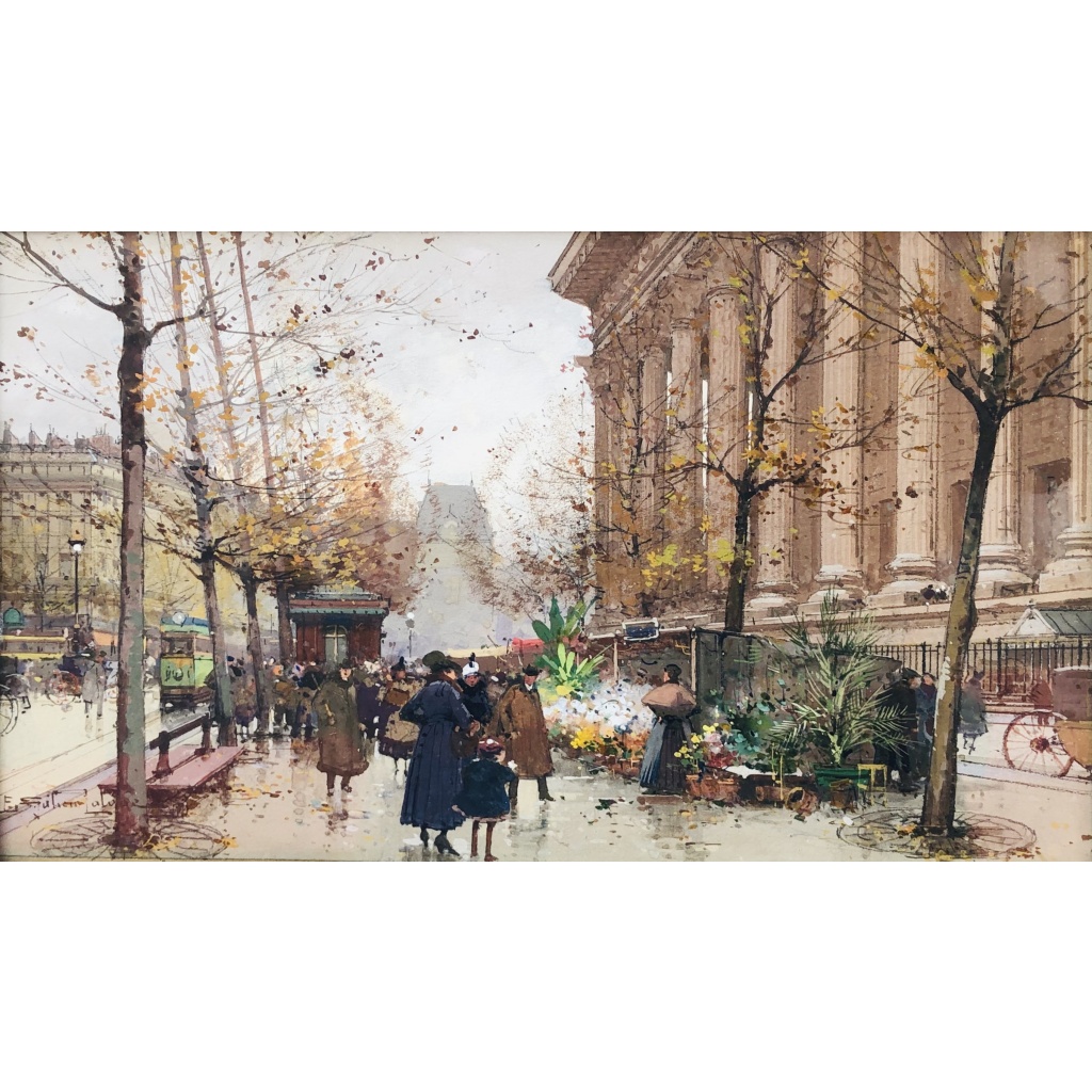 GALIEN LALOUE Peinture Française 20è Paris Le marché aux fleurs de La Madeleine Certificat 12 GALIEN LALOUE Peinture Française 20è Paris Le marché aux fleurs de La Madeleine Certificat 12