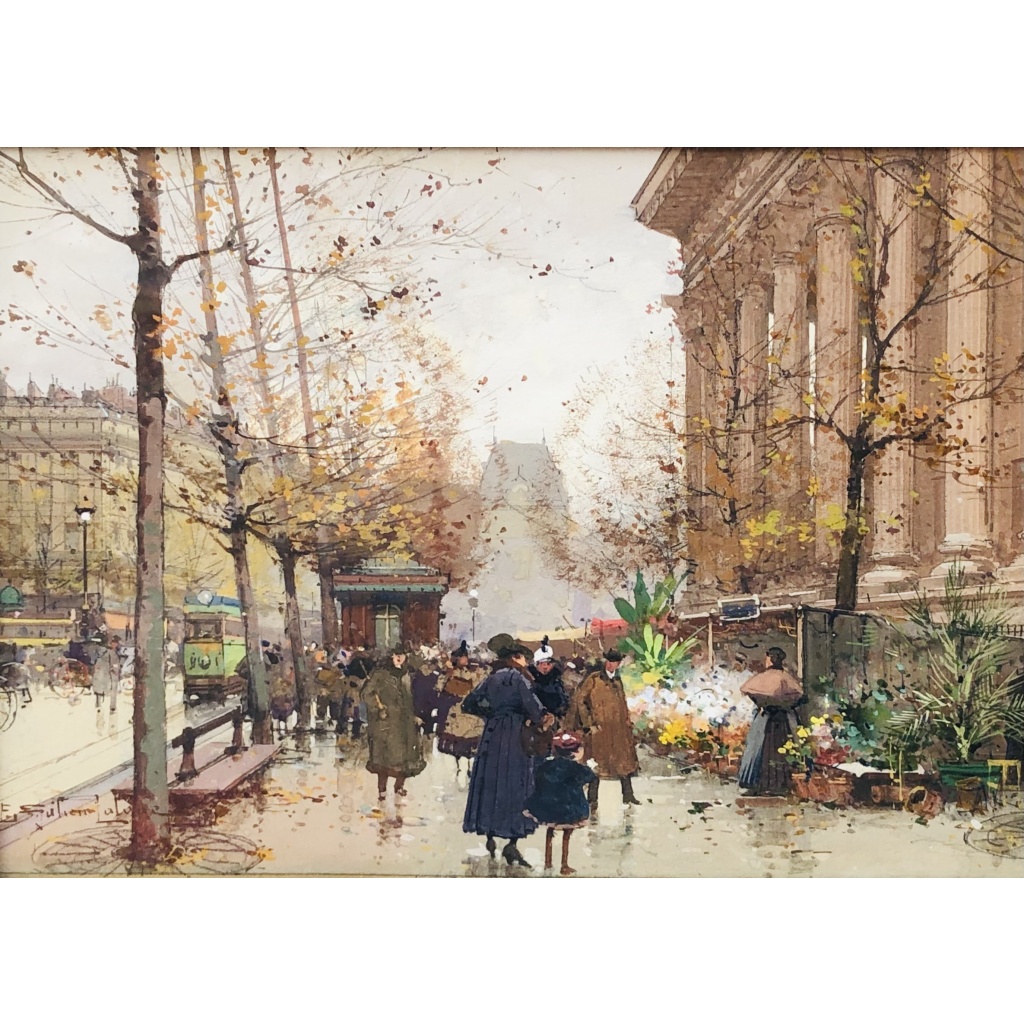 GALIEN LALOUE Peinture Française 20è Paris Le marché aux fleurs de La Madeleine Certificat 14 GALIEN LALOUE Peinture Française 20è Paris Le marché aux fleurs de La Madeleine Certificat 14