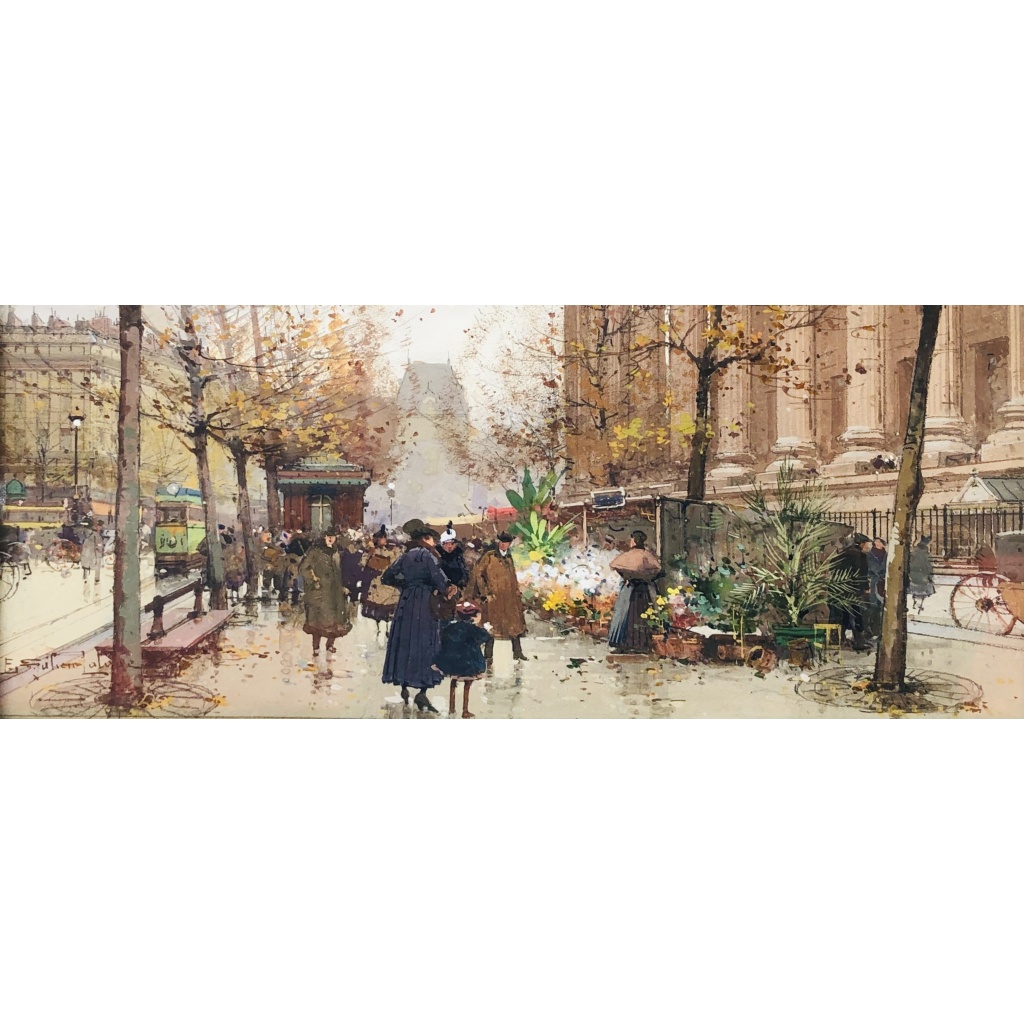 GALIEN LALOUE Peinture Française 20è Paris Le marché aux fleurs de La Madeleine Certificat 5 GALIEN LALOUE Peinture Française 20è Paris Le marché aux fleurs de La Madeleine Certificat 5