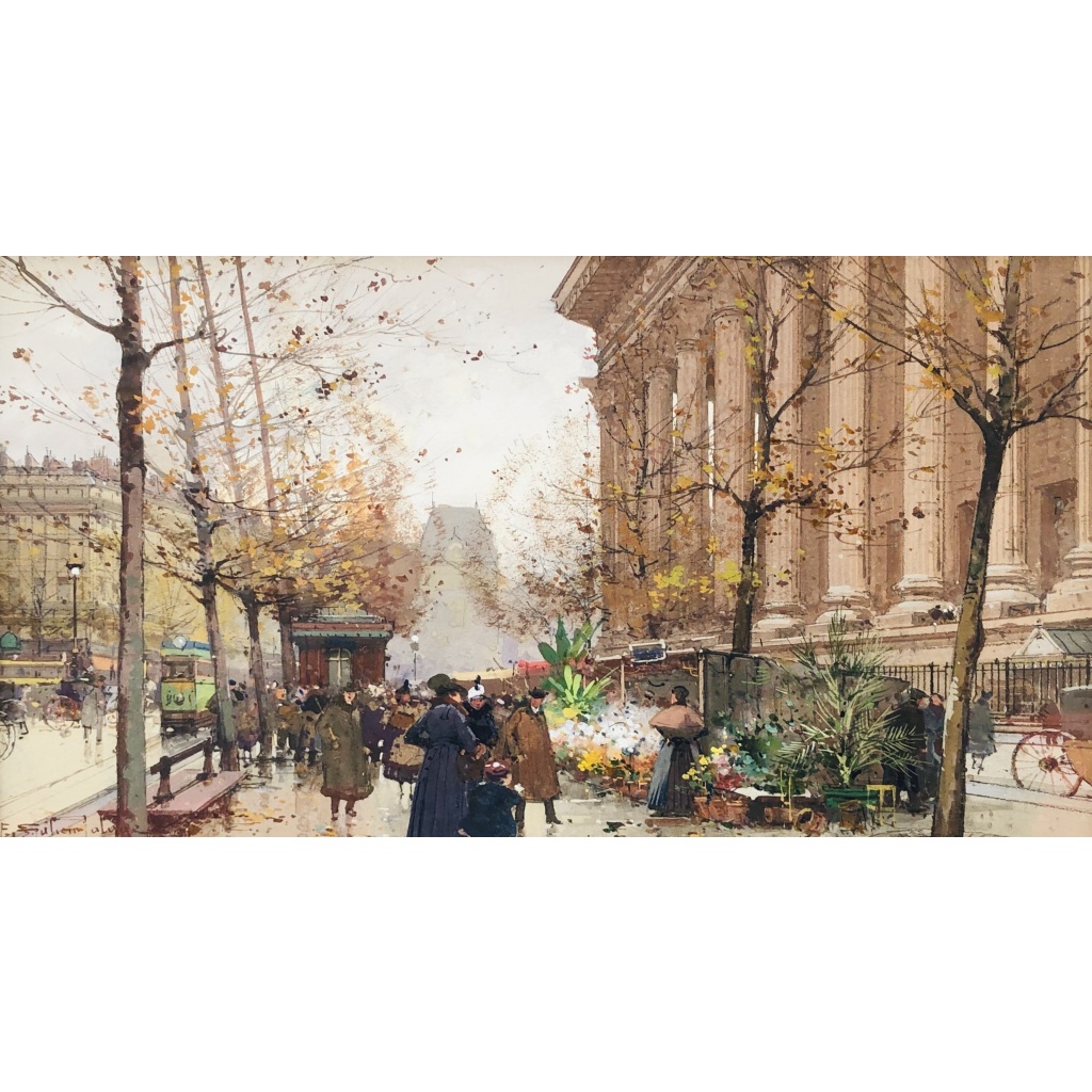 GALIEN LALOUE Peinture Française 20è Paris Le marché aux fleurs de La Madeleine Certificat 6 GALIEN LALOUE Peinture Française 20è Paris Le marché aux fleurs de La Madeleine Certificat 6