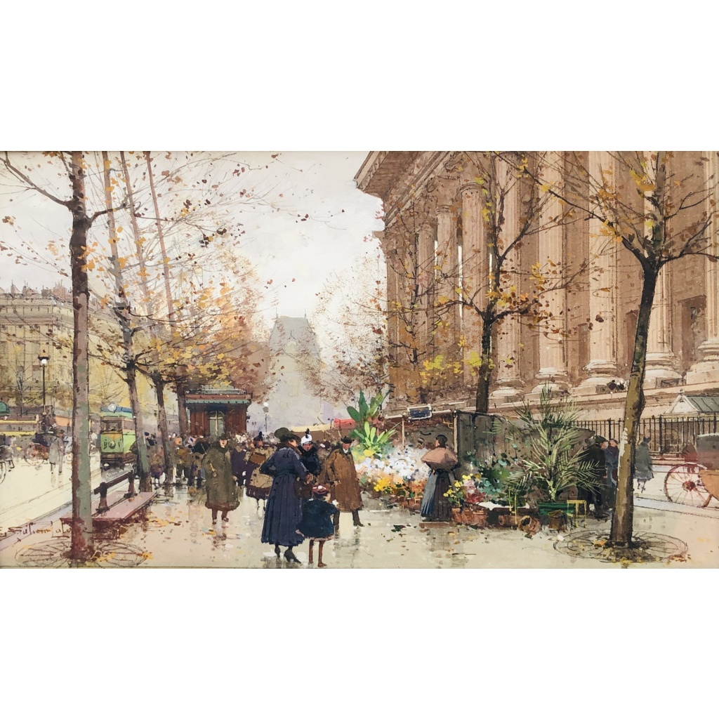 GALIEN LALOUE Peinture Française 20è Paris Le marché aux fleurs de La Madeleine Certificat 7 GALIEN LALOUE Peinture Française 20è Paris Le marché aux fleurs de La Madeleine Certificat 7