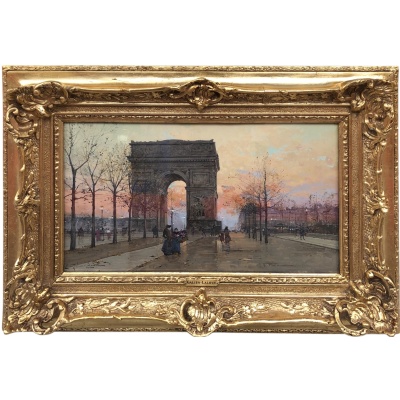 GALIEN LALOUE Peinture Française 20è Paris Place de l’Etoile animée Certificat d’authenticité 2 GALIEN LALOUE Peinture Française 20è Paris Place de l’Etoile animée Certificat d’authenticité 2