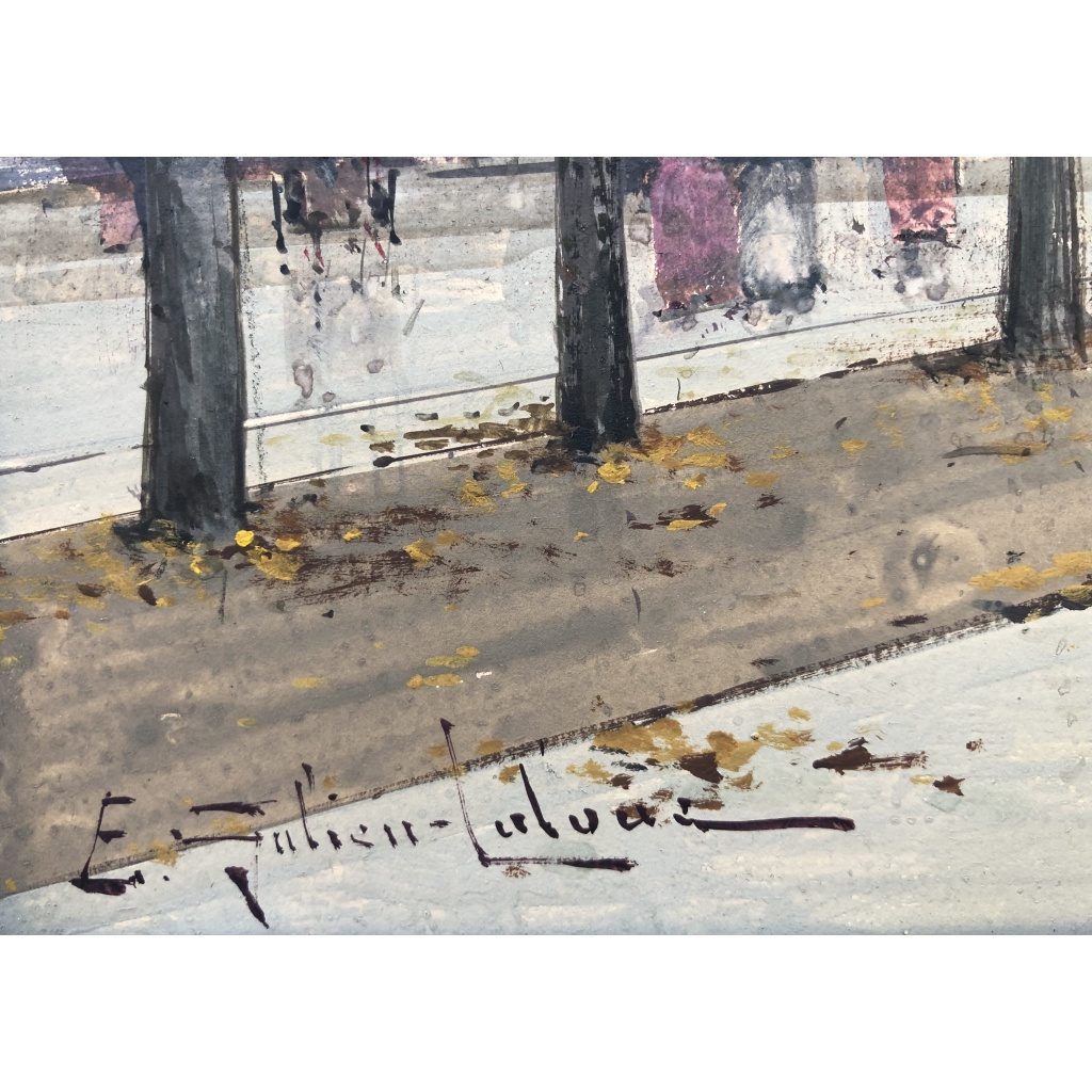 GALIEN LALOUE Peinture Française 20è Paris Place de l’Etoile animée Certificat d’authenticité 3 GALIEN LALOUE Peinture Française 20è Paris Place de l’Etoile animée Certificat d’authenticité 3