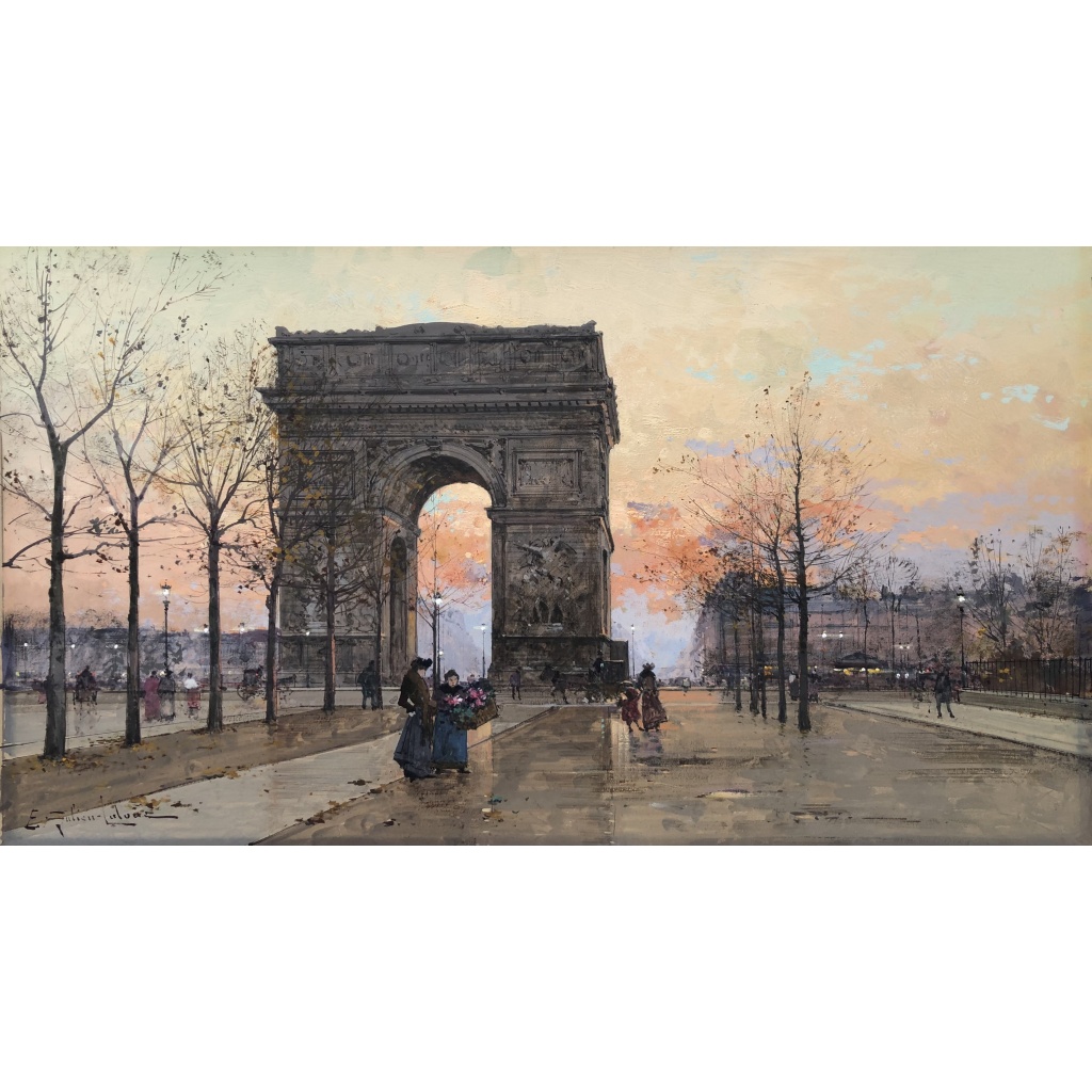 GALIEN LALOUE Peinture Française 20è Paris Place de l’Etoile animée Certificat d’authenticité 12 GALIEN LALOUE Peinture Française 20è Paris Place de l’Etoile animée Certificat d’authenticité 12