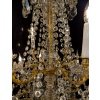 Lustre signé Baccarat de style Louis XVI en bronze doré et décor de cristal taillé vers 1870-1880 16