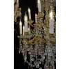 Lustre signé Baccarat de style Louis XVI en bronze doré et décor de cristal taillé vers 1870-1880 20