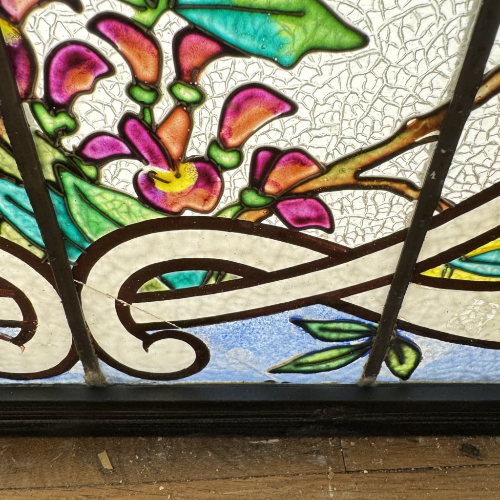 Vitraux Art nouveau (H195cm L108cm) 8